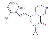 N-cyclopropyl-1-[(5-methylimidazo[1,2-a]pyridin-2-yl)carbonyl]-2-piperazinecarboxamide