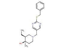 (3S*,4R*)-1-{[2-(benzylthio)pyrimidin-5-yl]methyl}-3-ethyl-4-methylpiperidin-4-ol