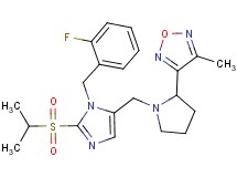 3-(1-{[1-(2-fluorobenzyl)-2-(isopropylsulfonyl)-1H-imidazol-5-yl]methyl}-2-pyrrolidinyl)-4-methyl-1,2,5-oxadiazole