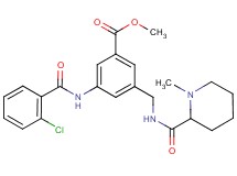 methyl 3-[(2-chlorobenzoyl)amino]-5-({[(1-methyl-2-piperidinyl)carbonyl]amino}methyl)benzoate