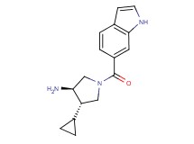 (3R*,4S*)-4-cyclopropyl-1-(1H-indol-6-ylcarbonyl)pyrrolidin-3-amine