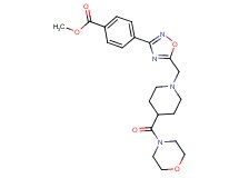 methyl 4-(5-{[4-(4-morpholinylcarbonyl)-1-piperidinyl]methyl}-1,2,4-oxadiazol-3-yl)benzoate
