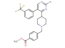 methyl 4-[(4-{5-[3-(trifluoromethyl)phenyl]-4-pyrimidinyl}-1-piperidinyl)methyl]benzoate