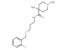 N-{3-[(2-fluorobenzyl)thio]propyl}-1,4-dimethylpiperidine-4-carboxamide