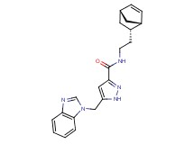 5-(1H-benzimidazol-1-ylmethyl)-N-{2-[(1S*,2S*,4S*)-bicyclo[2.2.1]hept-5-en-2-yl]ethyl}-1H-pyrazole-3-carboxamide