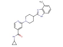 N-cyclopropyl-2-[4-(4-methyl-1H-benzimidazol-2-yl)-1-piperidinyl]isonicotinamide