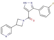 3-(1-{[3-(3-fluorophenyl)-1H-pyrazol-4-yl]carbonyl}-3-azetidinyl)pyridine