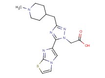 {5-imidazo[2,1-b][1,3]thiazol-6-yl-3-[(1-methylpiperidin-4-yl)methyl]-1H-1,2,4-triazol-1-yl}acetic acid