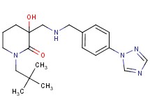 1-(2,2-dimethylpropyl)-3-hydroxy-3-({[4-(1H-1,2,4-triazol-1-yl)benzyl]amino}methyl)-2-piperidinone