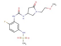 N-{4-fluoro-3-[({[1-(2-methoxyethyl)-5-oxopyrrolidin-3-yl]amino}carbonyl)amino]phenyl}methanesulfonamide