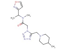 N-[1-(3-isoxazolyl)ethyl]-N-methyl-2-{5-[(4-methyl-1-piperidinyl)methyl]-1H-tetrazol-1-yl}acetamide