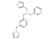 1-[3-(1H-pyrazol-1-ylmethyl)phenyl]-N-(pyridin-3-ylmethyl)-N-(3-thienylmethyl)methanamine