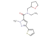N-ethyl-1-methyl-N-(tetrahydrofuran-2-ylmethyl)-3-(2-thienyl)-1H-pyrazole-5-carboxamide