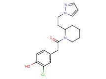 2-chloro-4-(2-oxo-2-{2-[2-(1H-pyrazol-1-yl)ethyl]-1-piperidinyl}ethyl)phenol