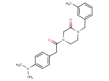 4-{[4-(dimethylamino)phenyl]acetyl}-1-(3-methylbenzyl)-2-piperazinone