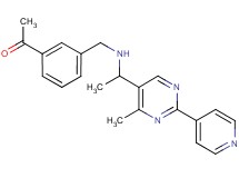 1-{3-[({1-[4-methyl-2-(4-pyridinyl)-5-pyrimidinyl]ethyl}amino)methyl]phenyl}ethanone