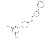 4-methyl-6-(4-{[(3-pyrazin-2-yl-1H-1,2,4-triazol-5-yl)methyl]amino}piperidin-1-yl)pyrimidin-2-amine