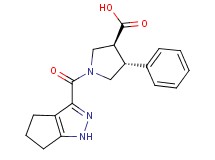 (3S*,4R*)-4-phenyl-1-(1,4,5,6-tetrahydrocyclopenta[c]pyrazol-3-ylcarbonyl)pyrrolidine-3-carboxylic acid