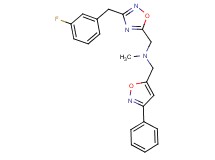 1-[3-(3-fluorobenzyl)-1,2,4-oxadiazol-5-yl]-N-methyl-N-[(3-phenyl-5-isoxazolyl)methyl]methanamine