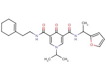 N-[2-(1-cyclohexen-1-yl)ethyl]-N'-[1-(2-furyl)ethyl]-1-isopropyl-4-oxo-1,4-dihydro-3,5-pyridinedicarboxamide