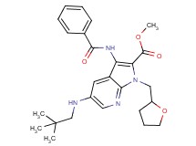 methyl 3-(benzoylamino)-5-[(2,2-dimethylpropyl)amino]-1-(tetrahydro-2-furanylmethyl)-1H-pyrrolo[2,3-b]pyridine-2-carboxylate