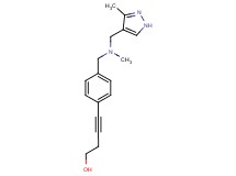 4-[4-({methyl[(3-methyl-1H-pyrazol-4-yl)methyl]amino}methyl)phenyl]but-3-yn-1-ol