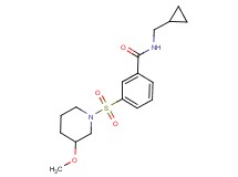 N-(cyclopropylmethyl)-3-[(3-methoxypiperidin-1-yl)sulfonyl]benzamide