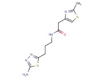 N-[3-(5-amino-1,3,4-thiadiazol-2-yl)propyl]-2-(2-methyl-1,3-thiazol-4-yl)acetamide