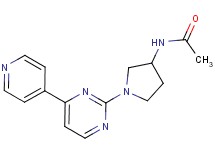 N-{1-[4-(4-pyridinyl)-2-pyrimidinyl]-3-pyrrolidinyl}acetamide