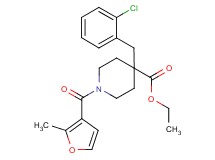 ethyl 4-(2-chlorobenzyl)-1-(2-methyl-3-furoyl)-4-piperidinecarboxylate