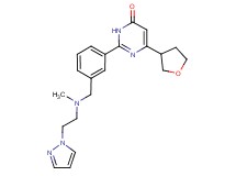2-[3-({methyl[2-(1H-pyrazol-1-yl)ethyl]amino}methyl)phenyl]-6-(tetrahydrofuran-3-yl)pyrimidin-4(3H)-one