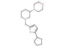 4-{1-[(5-cyclopentyl-2-thienyl)methyl]-3-piperidinyl}morpholine