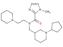 N-[(1-cyclopentylpiperidin-3-yl)methyl]-1-methyl-N-(2-piperidin-1-ylethyl)-1H-imidazole-2-carboxamide