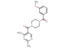 5-{[4-(3-methoxybenzoyl)-1-piperazinyl]carbonyl}-2,4-dimethylpyrimidine