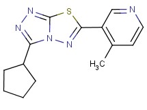 3-cyclopentyl-6-(4-methylpyridin-3-yl)[1,2,4]triazolo[3,4-b][1,3,4]thiadiazole