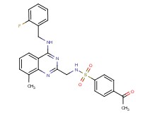 4-acetyl-N-({4-[(2-fluorobenzyl)amino]-8-methyl-2-quinazolinyl}methyl)benzenesulfonamide