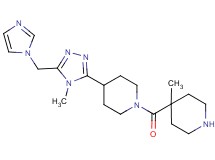 4-[5-(1H-imidazol-1-ylmethyl)-4-methyl-4H-1,2,4-triazol-3-yl]-1-[(4-methyl-4-piperidinyl)carbonyl]piperidine dihydrochloride