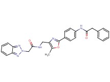 2-(2H-1,2,3-benzotriazol-2-yl)-N-[(5-methyl-2-{4-[(phenylacetyl)amino]phenyl}-1,3-oxazol-4-yl)methyl]acetamide