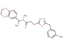 N-[1-(2,3-dihydro-1,4-benzodioxin-6-yl)ethyl]-N-methyl-3-[5-(3-methylbenzyl)-1,3,4-oxadiazol-2-yl]propanamide