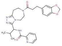 N-(1-{7-[3-(1,3-benzodioxol-5-yl)propanoyl]-6,7,8,9-tetrahydro-5H-[1,2,4]triazolo[4,3-d][1,4]diazepin-3-yl}-2-methylpropyl)-2-pyridinecarboxamide