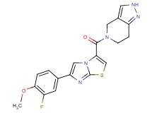 5-{[6-(3-fluoro-4-methoxyphenyl)imidazo[2,1-b][1,3]thiazol-3-yl]carbonyl}-4,5,6,7-tetrahydro-2H-pyrazolo[4,3-c]pyridine