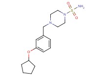 4-[3-(cyclopentyloxy)benzyl]piperazine-1-sulfonamide