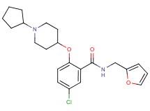 5-chloro-2-[(1-cyclopentyl-4-piperidinyl)oxy]-N-(2-furylmethyl)benzamide
