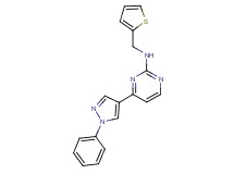 4-(1-phenyl-1H-pyrazol-4-yl)-N-(2-thienylmethyl)pyrimidin-2-amine