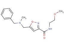 5-{[benzyl(methyl)amino]methyl}-N-(2-methoxyethyl)isoxazole-3-carboxamide