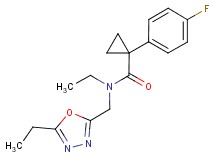 N-ethyl-N-[(5-ethyl-1,3,4-oxadiazol-2-yl)methyl]-1-(4-fluorophenyl)cyclopropanecarboxamide