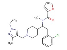 N-(2-(2-chlorophenyl)-1-{1-[(1-ethyl-3-methyl-1H-pyrazol-4-yl)methyl]-4-piperidinyl}ethyl)-N-methyl-2-furamide