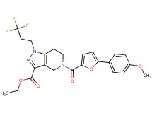 ethyl 5-[5-(4-methoxyphenyl)-2-furoyl]-1-(3,3,3-trifluoropropyl)-4,5,6,7-tetrahydro-1H-pyrazolo[4,3-c]pyridine-3-carboxylate
