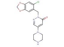 2-[(6-chloro-1,3-benzodioxol-5-yl)methyl]-5-(1-piperazinyl)-3(2H)-pyridazinone trifluoroacetate