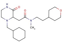 2-[1-(cyclohexylmethyl)-3-oxo-2-piperazinyl]-N-methyl-N-[2-(tetrahydro-2H-pyran-4-yl)ethyl]acetamide